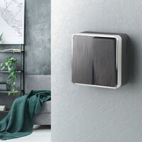 Выключатель двухклавишный Gallant (графит рифленый) / W5020004