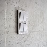 Выключатель двухклавишный (cеребряный рифленый) / W1120009