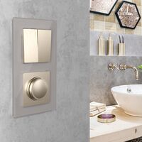 Выключатель двухклавишный  (шампань рифленый) / W1120010