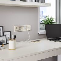 Розетка двойная Ethernet RJ-45 (слоновая кость) / W1181103