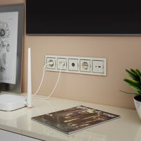 Розетка двойная Ethernet RJ-45 (слоновая кость) / W1181103