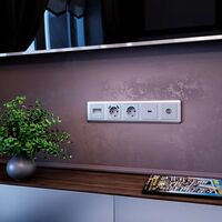 Розетка с заземлением (серебряный) / W1171006