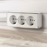 Розетка тройная с заземлением и шторками Gallant (слоновая кость) / W5073103