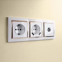 Рамка на 3 поста (белый/золото, Snabb) / W0031933