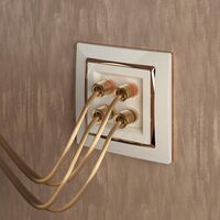 Рамка на 1 пост (слоновая кость/золото, Snabb) / W0011932