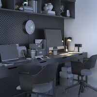 Розетка тройная с заземлением и шторками Gallant (черный/хром) / W5073135