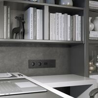 Накладка для двойной розетки Еthernet RJ-45 (черный, Hammer) / W1291108