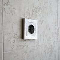 Рамка на 1 пост (серебряный, Hammer) / W0012406