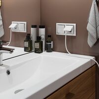 Рамка на 2 поста (белый/хром, Snabb) / W0021901