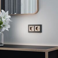 Рамка на 2 поста (черный, Hammer) / W0022408