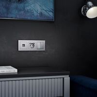 Рамка на 3 поста (серебряный, Hammer) / W0032406