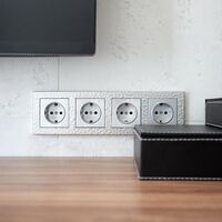 Рамка на 4 поста (серебряный, Hammer) / W0042406