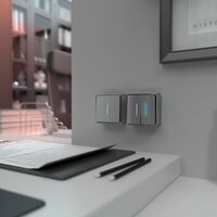 Выключатель одноклавишный с подсветкой Gallant (серебряный) / W5010106