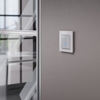 Сенсорный выключатель двухклавишный с подсветкой (серебряный) / W4520106