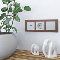 Рамка на 3 поста (коричневый алюминий, Aluminium) / W0031714