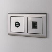 Розетка Ethernet RJ-45 (глянцевый никель) / W1181002