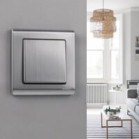 Выключатель одноклавишный проходной (глянцевый никель) / W1112002