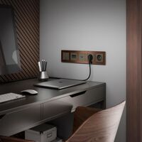 Накладка для двойной розетки Еthernet RJ-45 (серо-коричневый) / WL07-RJ45+RJ45-CP