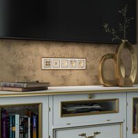 Накладка для двойной розетки Еthernet RJ-45 (шампань) / WL11-RJ45+RJ45-CP