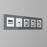 Накладка для розетки HDMI (серебряный рифленый) / WL09-HDMI-CP