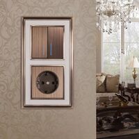 Рамка на 2 поста (бронза/белый, Palacio) / WL17-Frame-02