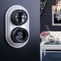 Рамка на 2 поста Retro (жемчужный, Antik Runda) / WL70-frame-02