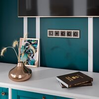 Рамка на 5 постов (бронза/белый, Palacio) / WL17-Frame-05