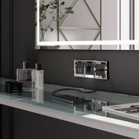 Сенсорный выключатель двухклавишный с подсветкой (черный) / W4520108