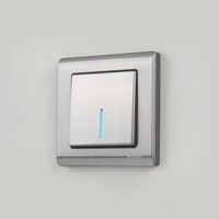 Выключатель одноклавишный с подсветкой (глянцевый никель) / W1110102