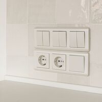 Выключатель двухклавишный проходной (перламутровый рифленый) / W1122013