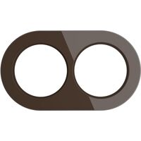 Рамка на 2 поста (коричневый, Favorit Runda) / WL21-frame-02