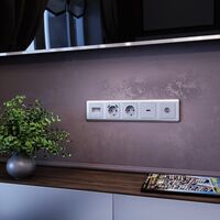 Рамка на 5 постов (серебряный, Stream) / WL12-Frame-05