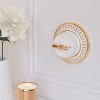 Переключатель одноклавишный Retro (белый) / W5612001