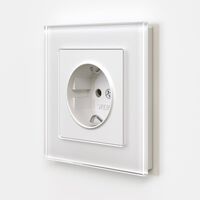 Розетка с заземлением (белый матовый) / W1171061