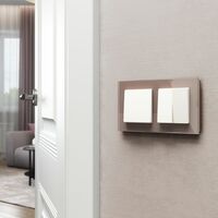 Выключатель одноклавишный проходной (белый матовый) / W1112061