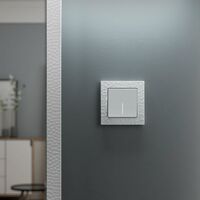 Выключатель одноклавишный с подсветкой (белый матовый) / W1110161