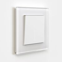 Выключатель одноклавишный с подсветкой (белый матовый) / W1110161