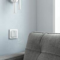 Выключатель двухклавишный (белый матовый) / W1120061