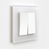 Выключатель двухклавишный (белый матовый) / W1120061