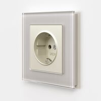 Розетка с заземлением (айвори матовый) / W1171062