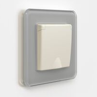 Розетка с заземлением и шторками c крышкой IP44 (айвори матовый) / W1171262