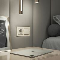 Выключатель одноклавишный проходной (айвори матовый) / W1112062