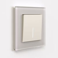 Выключатель одноклавишный с подсветкой (айвори матовый) / W1110162