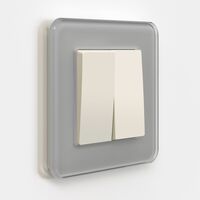 Выключатель двухклавишный проходной (айвори матовый) / W1122062