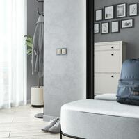 Выключатель двухклавишный проходной (айвори матовый) / W1122062