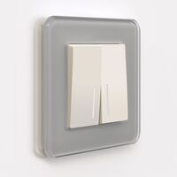 Выключатель двухклавишный с подсветкой (айвори матовый) / W1120162