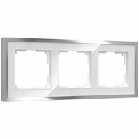 Рамка на 3 поста (белый/серебро, Baguette) / W0032850