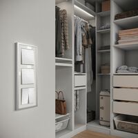 Рамка на 3 поста (белый/серебро, Baguette) / W0032850