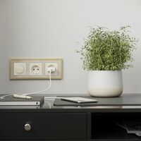 Рамка на 3 поста (айвори/латунь, Baguette) / W0032851