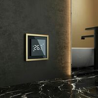 Рамка на 1 пост (черный/латунь, Baguette) / W0012852